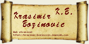 Krasimir Božinović vizit kartica